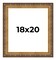 Museum Gold Picture Frame - UV Acrylic, Foam Board Backing, Hanging Hardware